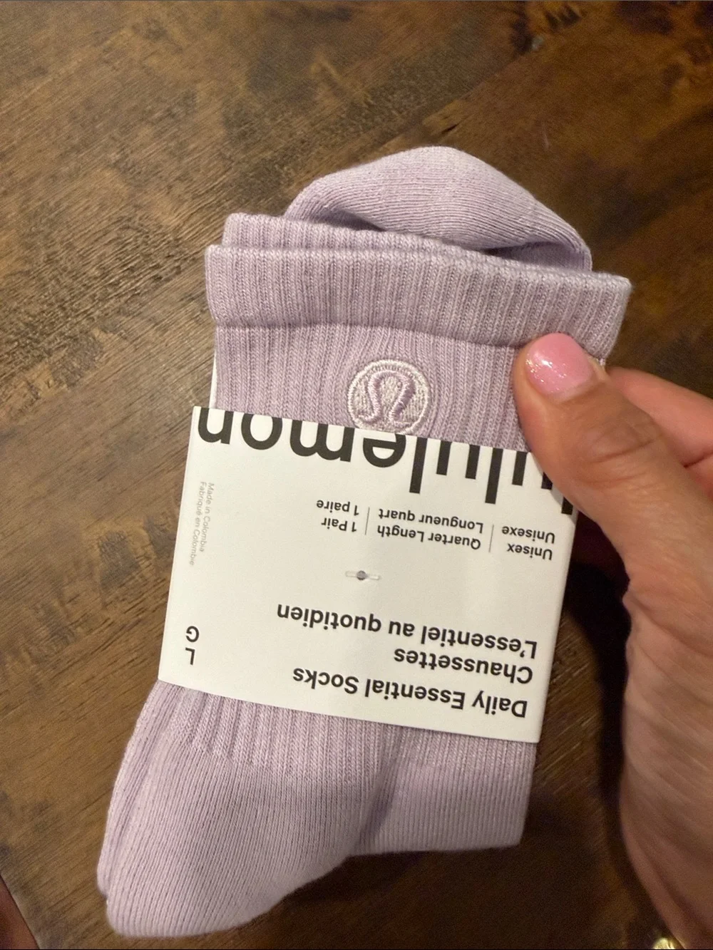 lululemon athletica Daily Essential Quarter Socks - Lavender woman’s large